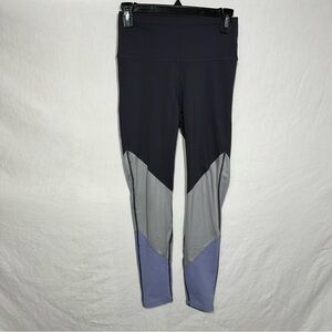 Fabletics Women's S Purple Colorblock Powerhold Mid-rise Ankle Leggings